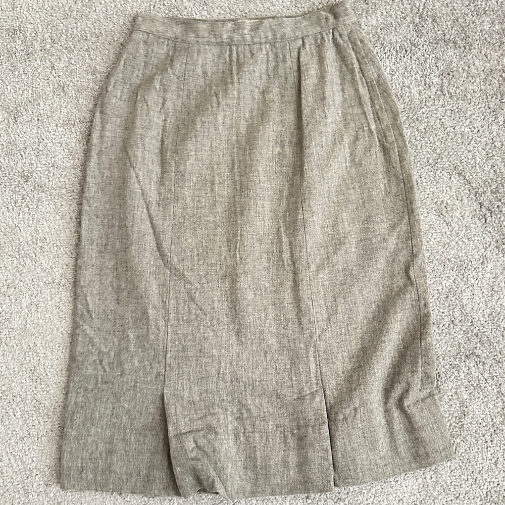 Vintage Pendleton Gray Wool Midi Lined Skirt Side Zipper – Size 12 USA Made